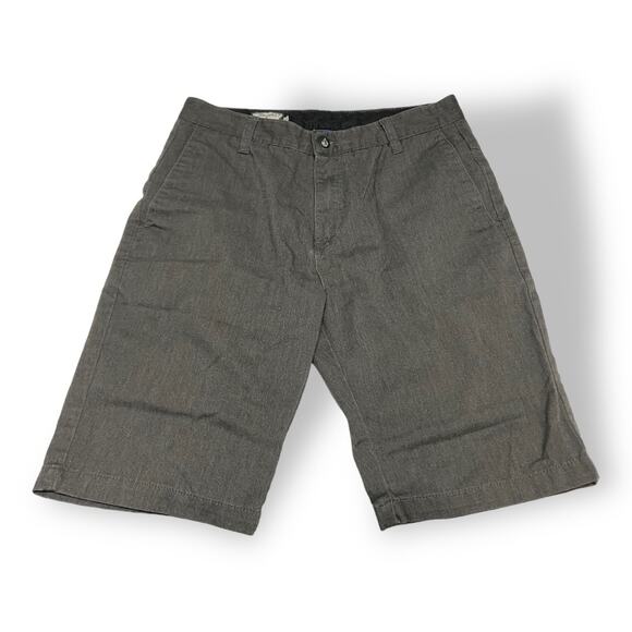 Volcom Mens Shorts‎ Size 30 VMonty Charcoal Heather Gray Cotton Blend - Picture 5 of 9